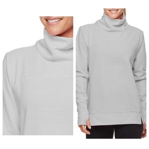 Avia Women's Athleisure Athletic Cowl Neck Soft Herringbone Pullover SZ Medium